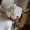 White Rose Bridal Bouquet Edmonton with fresh garden roses